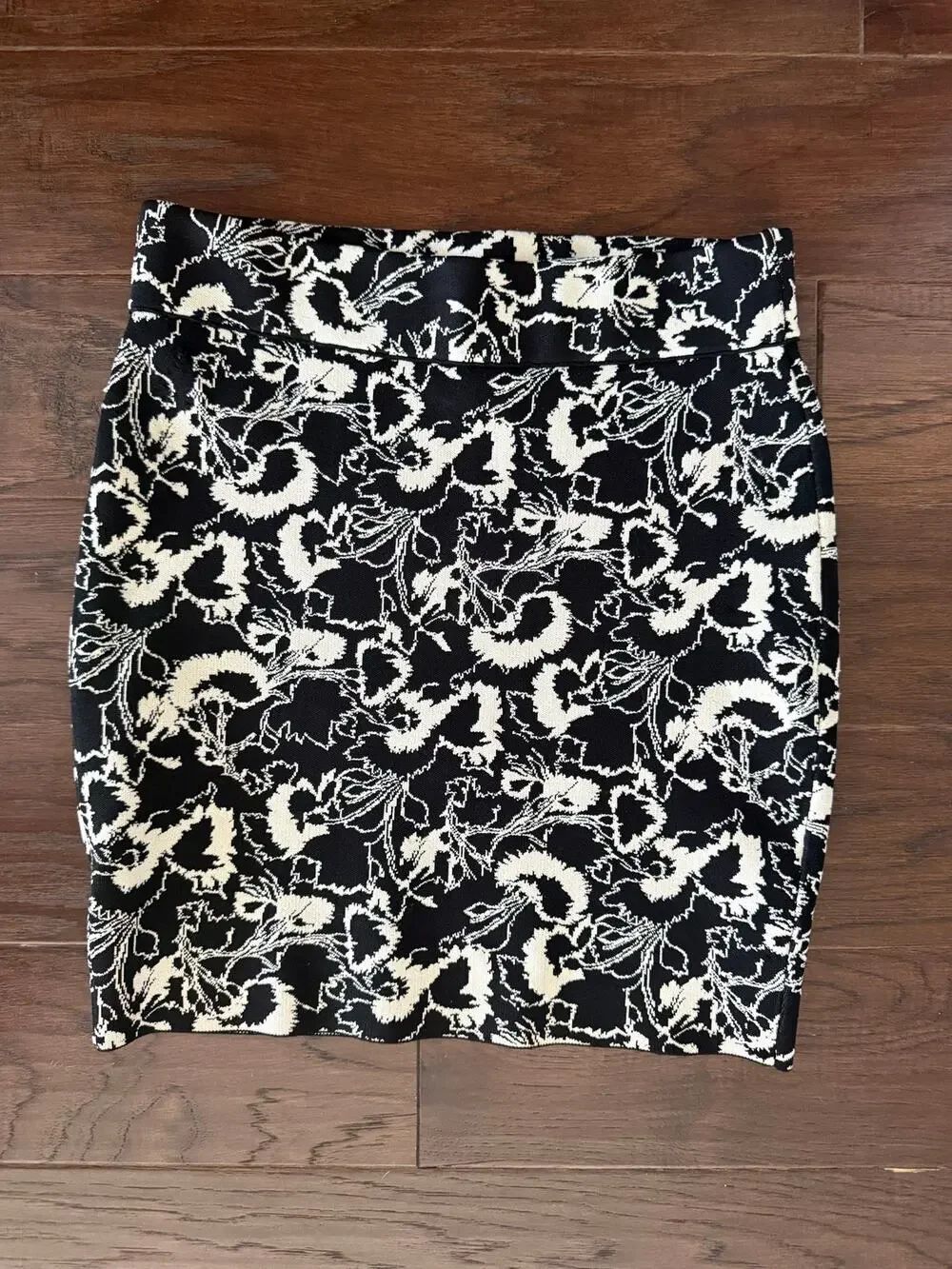 Rag & Bone X Liberty Black White Stretch Mini Skirt Small